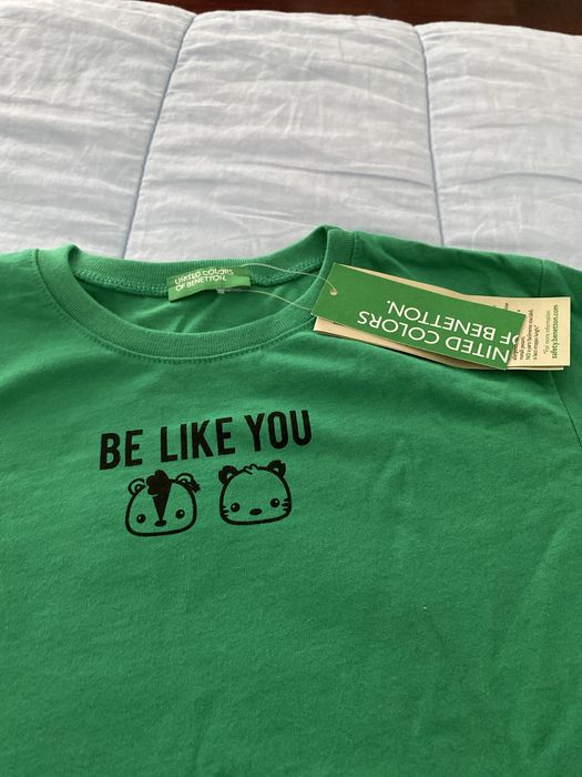 T-shirt de manga comprida criança benetton 2/3 anos