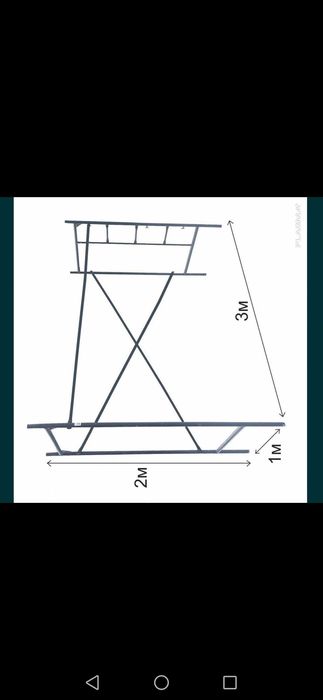 Аренда строительных лесов, вышки-туры.3-секционной лестницы-стремянки