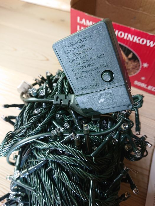 500 LED Lampki choinkowe Zimny Biały NA ZEWNĄTRZ IP44 32 metry Nowe