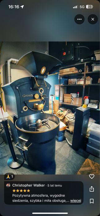 Piec do palenia kawy Giesen w6a coffee roaster