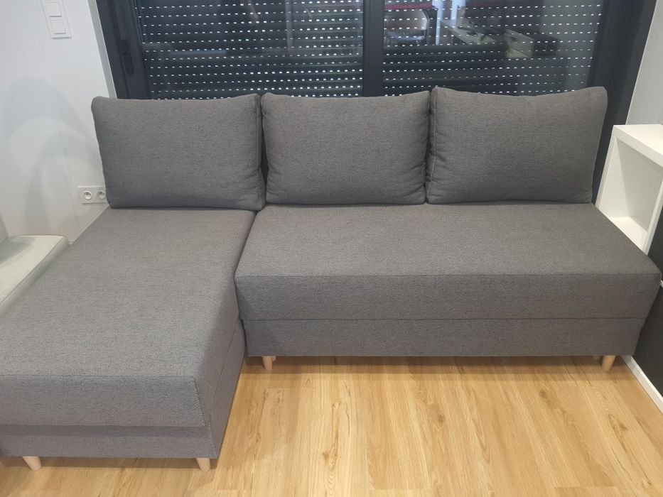Sofa narożnik rozkładany 2 pojemniki 206x143