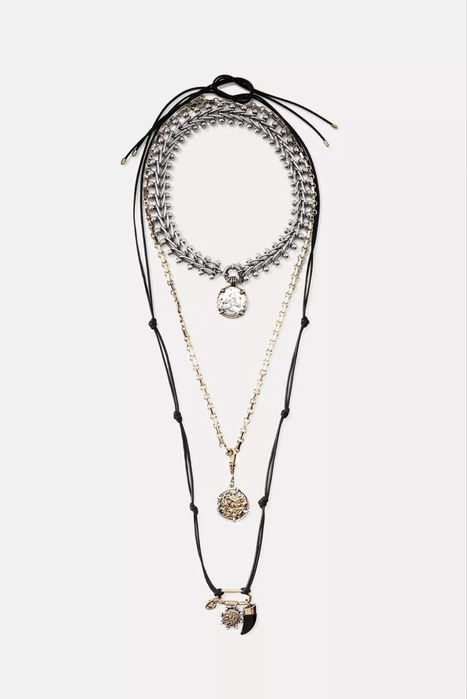 Аксесуари, біжутерія Zara, набір із трьох намист