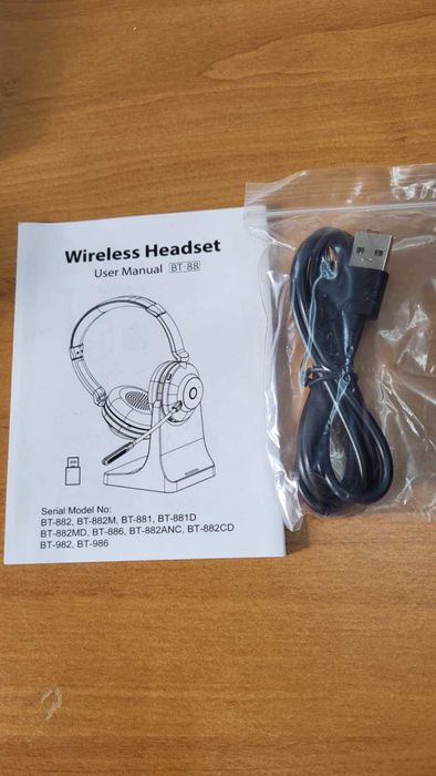 Wantek Bezprzewodowy zestaw słuchawkowy z mikrofonem, Bluetooth