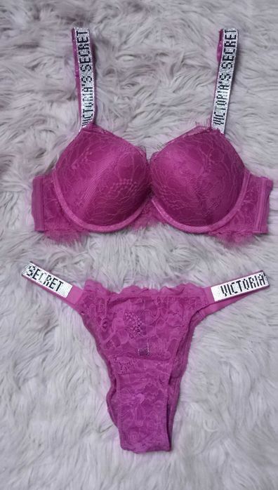 komplet bielizny victoria secret prezent damski dla kobiet kryształki