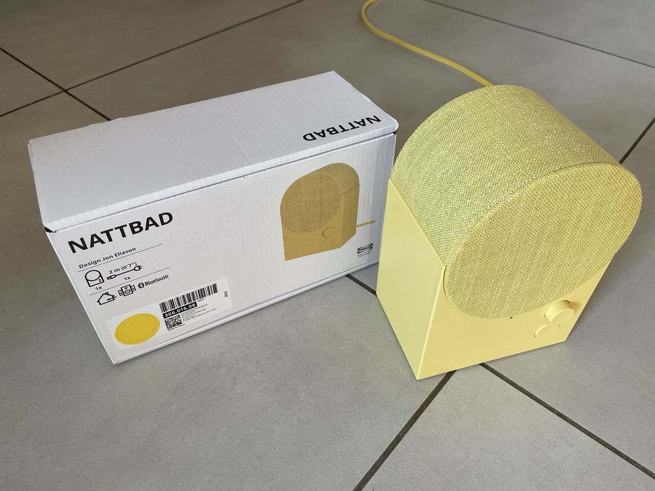 Ikea Nattbad głośnik bluetooth speaker ze Spotify tap żółty