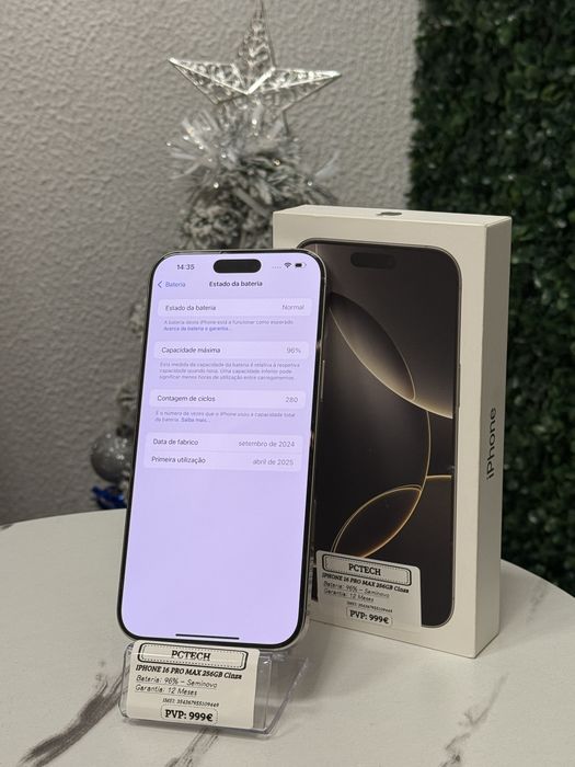 Iphone 16 Pro Max 256Gb Natural Titanium - Como Novo