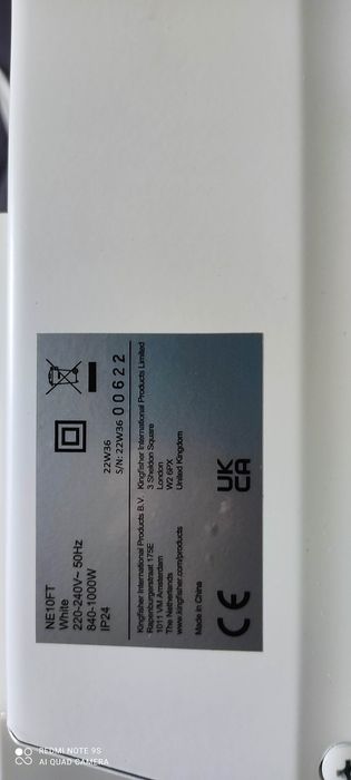 Grzejnik elektryczny saris 1000W