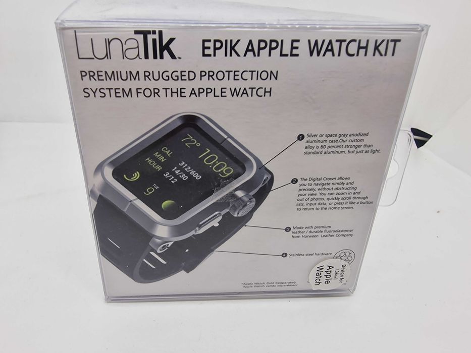 LunaTik Epik Apple Watch Kit Czarna Obudowa Pancerna Aluminiowa Etui Case Pasek Rugged Protection