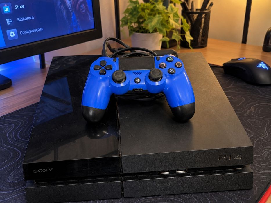 PS4 FAT 500GB – Firmware 9.60 + Comando + Cabo