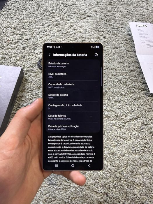 Samsung S25 Ultra Preto 256GB - 3 dias de uso