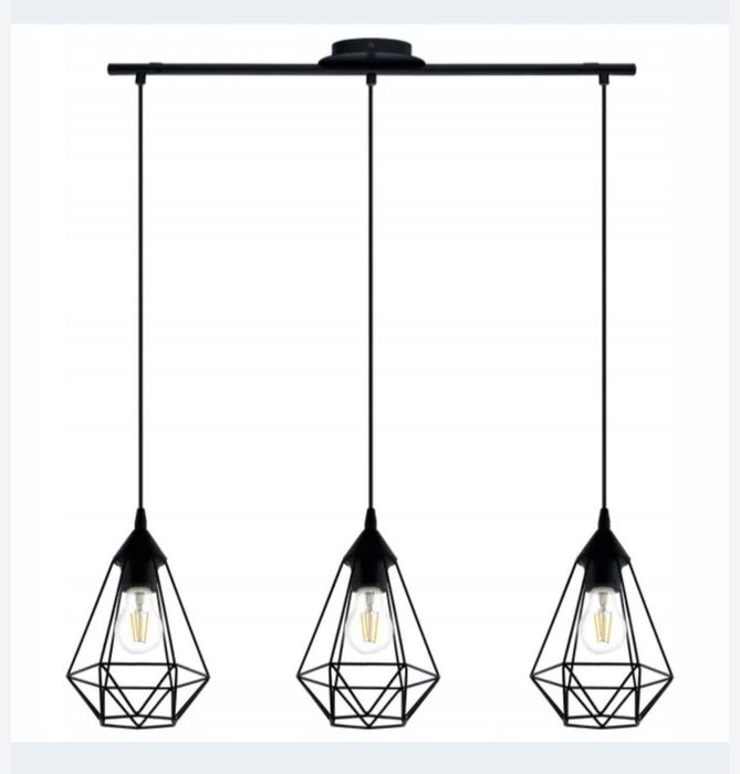 Lampa wisząca regulowana wysokość 3xe27 retro vintage