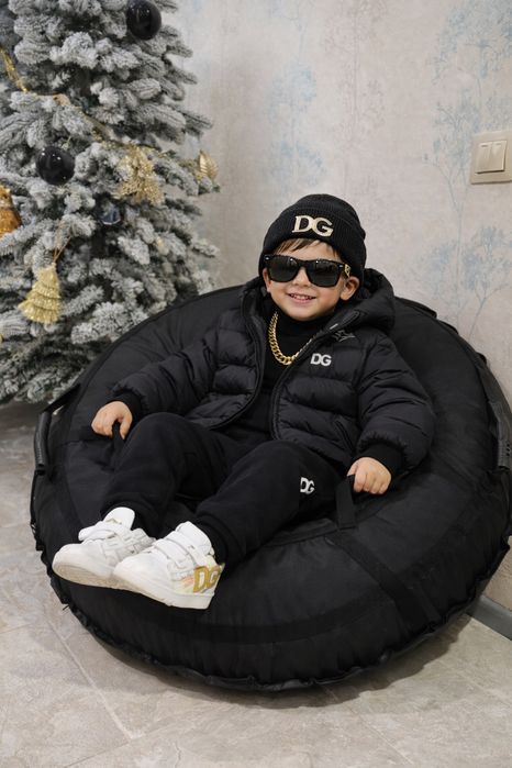 Тюбінг зимовий з камерою 2в1 для снігу та води, міцний з ручками