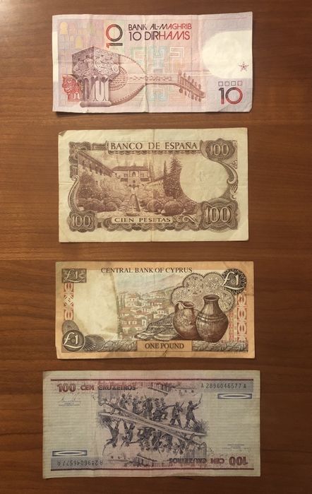 Notas estrangeiras antigas