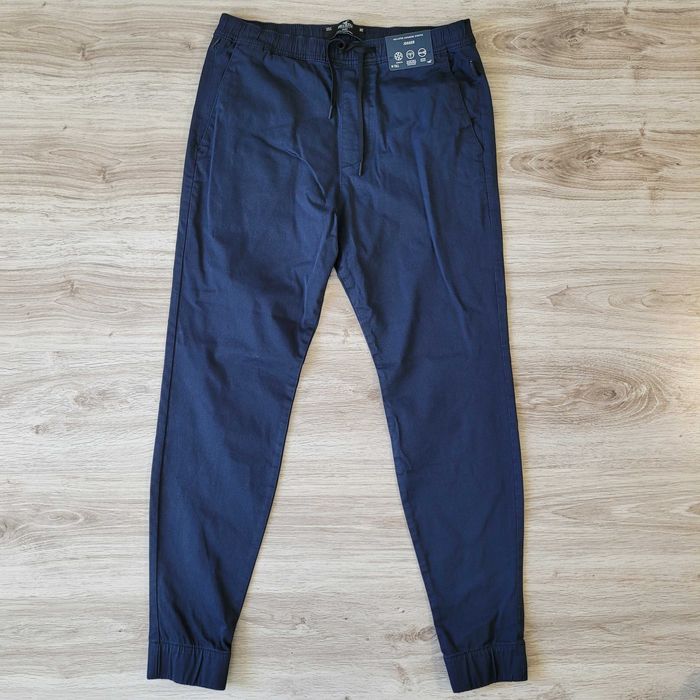 Нові Hollister розмір M чоловічи штани джогери Joggers темно-сині Navy