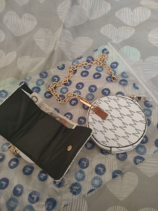 Portfeliki 2szt.małe z łańcuszkiem.