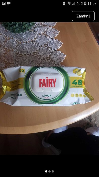 Chusteczki czyszczące fairy.Uniwersalne kuchnia,lazienka,wc,meble