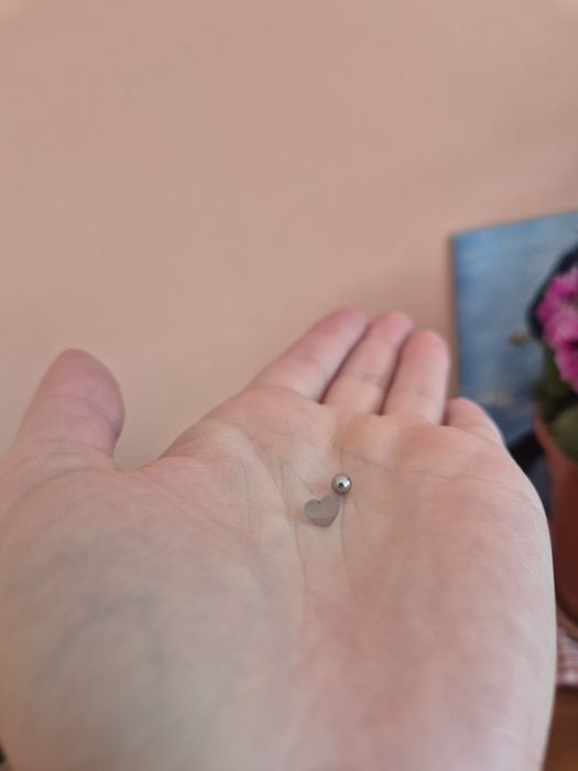 Labret stal chirurgiczna serce serduszko