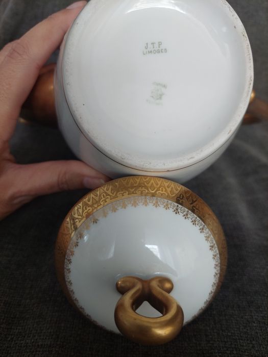 Bule de chá/café de porcelana Limoges