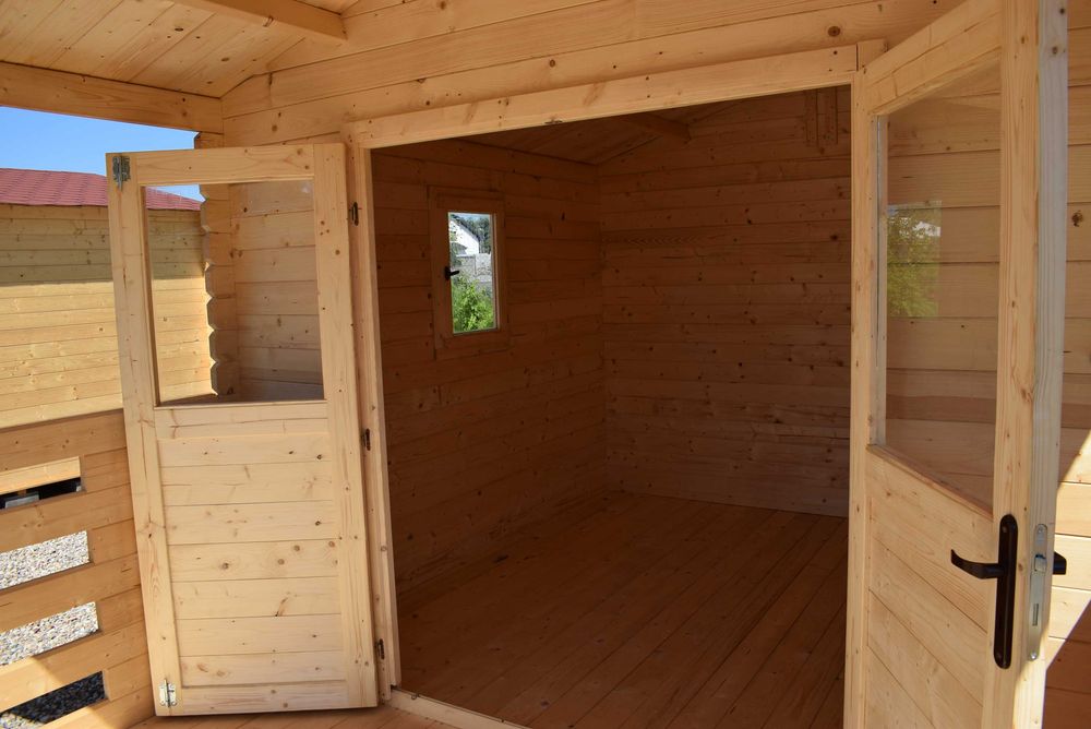 OD ręki MASYWNY domek letniskowy z tarasem*5x3*15m2*ogrodowy*domki*balik 34mm