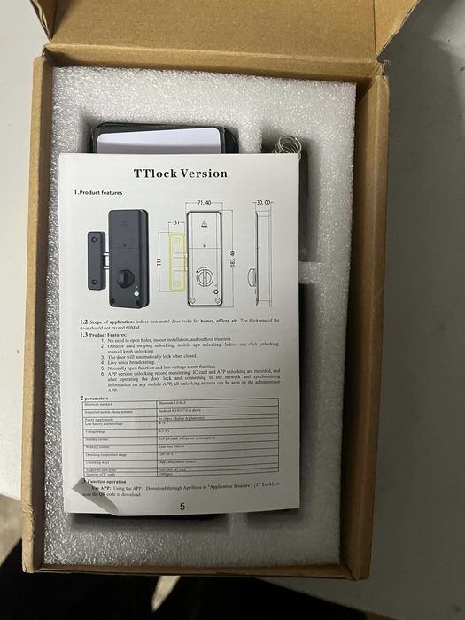 Zamek Bluetooth TTLock | Karta IC | Aplikacja | Do Biura i Domu