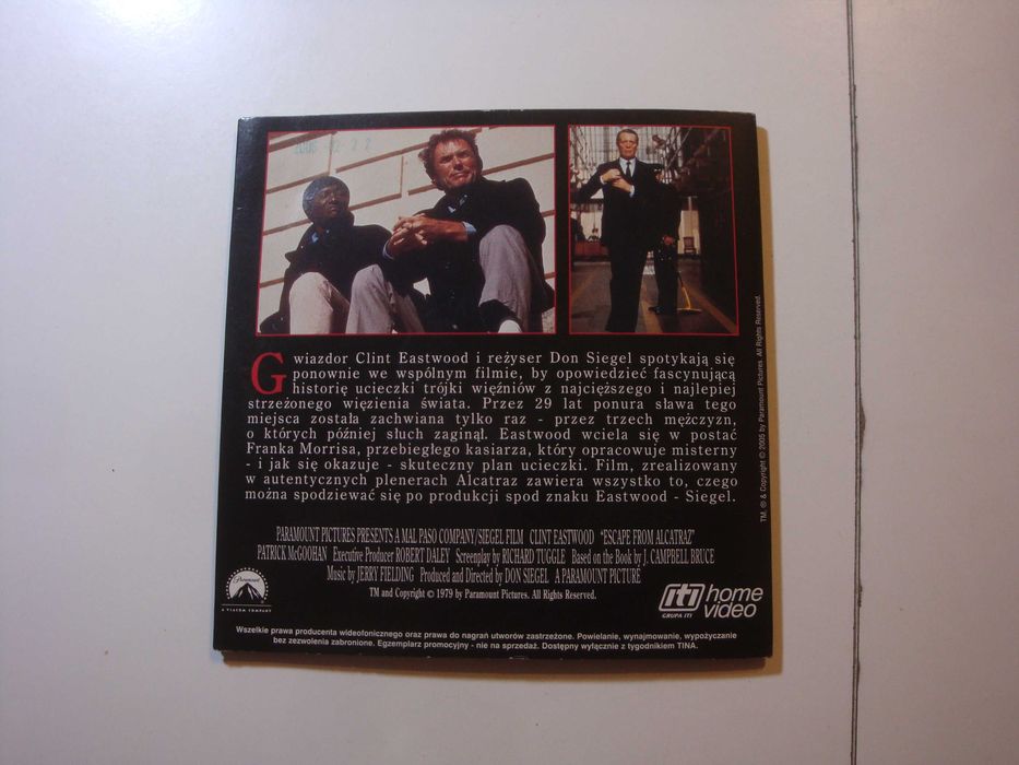 Ucieczka z alcatraz płyta VCD