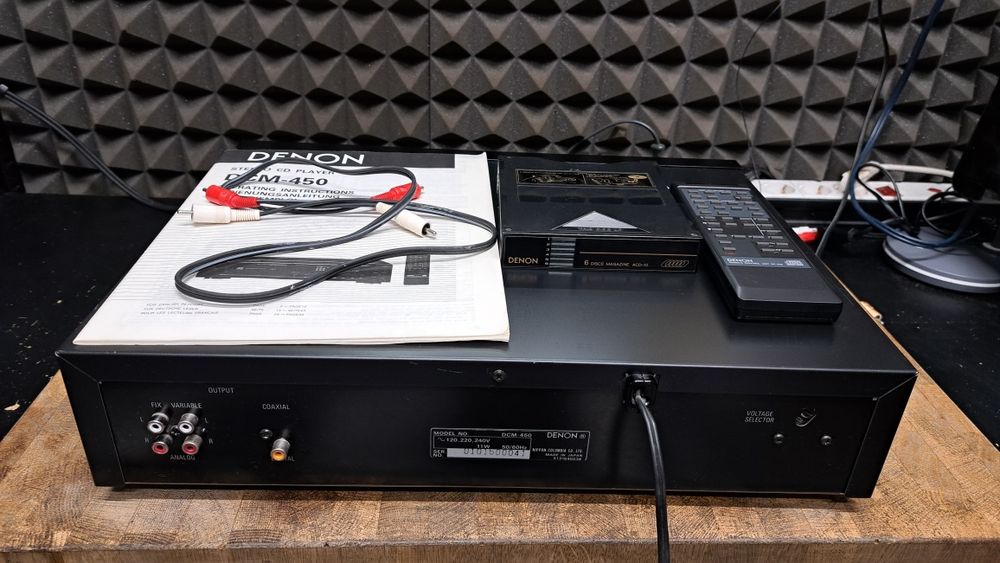Zmieniacz cd Denon DCM-450 z  pilotem  po 1.włascicielu