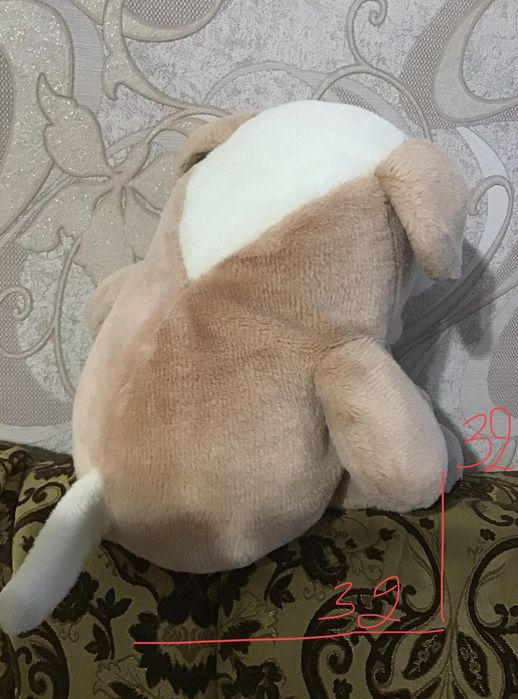 М'яка велика іграшка пес собака бульдог