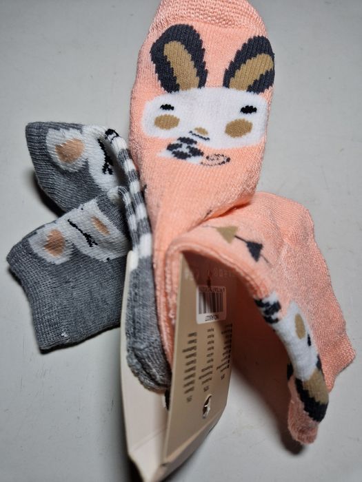 Skarpetki dziecięce antypoślizgowe 8 -16 m zestaw 2pary