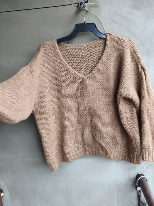 Sweter brązowy czekoladowy uni