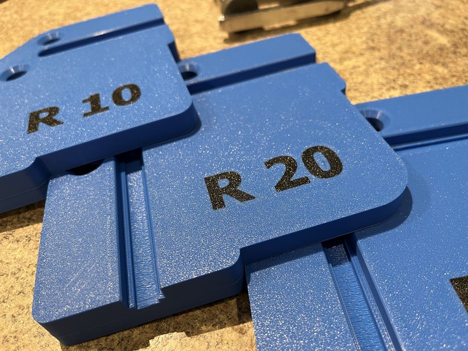 Komplet: szablon do zaokrąglania narożników frezarką, R10-40