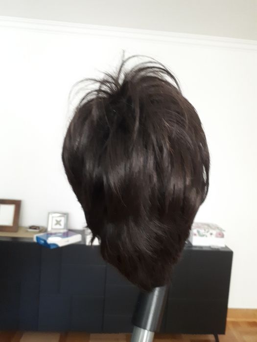 Damska Peruka Ciemny Brąz Krótka