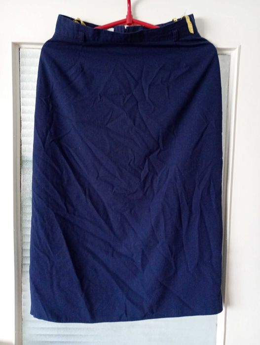 Granatowa spódnica, midi,ołówkowa, rozmiar 38