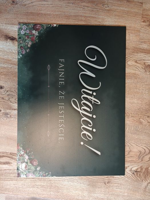 Tablica na wesele powitalna