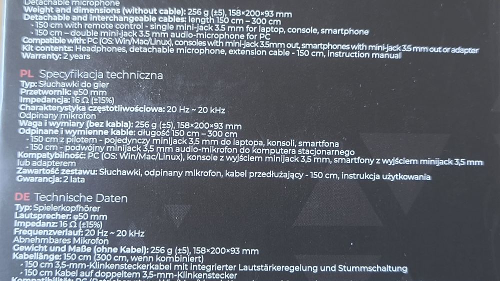 Słuchawki gemingowe komputerowe