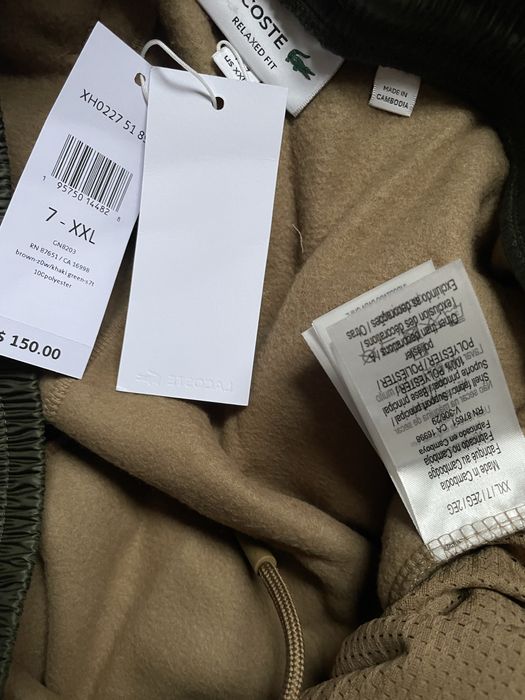 -50%$ XXL 52 54 Lacoste зимние спортивные штаны зимові флісові штани