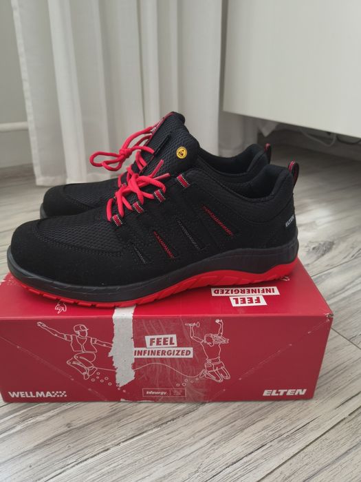 Buty robocze ELTEN Maddox Compo black-red Łów ESD S3S