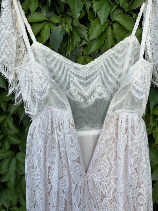 Suknia ślubna koronkowa boho rustykalna zwiewna Joanna Niemiec Ivette