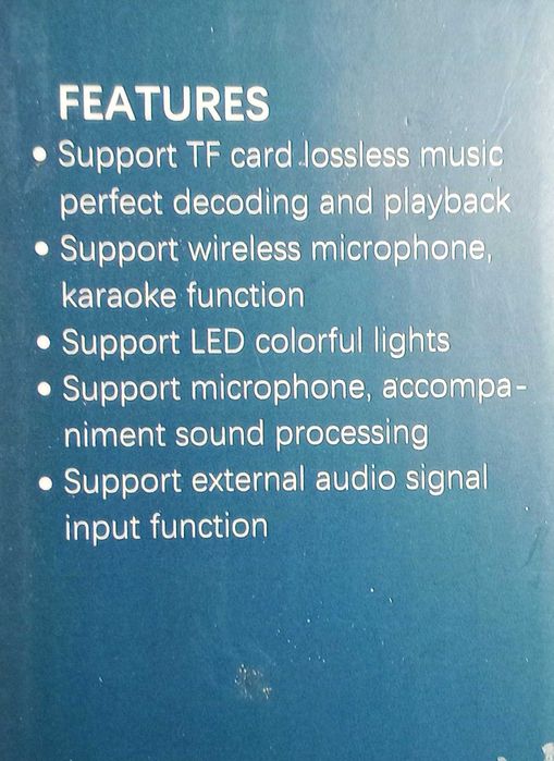 Coluna música + microfone wireless Karaoke