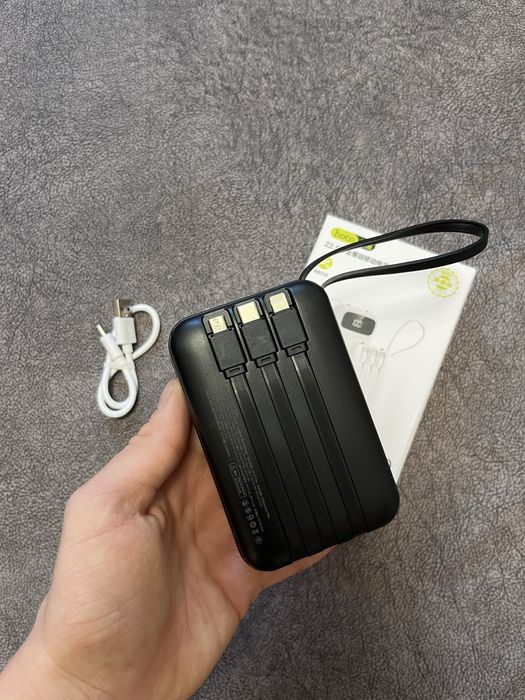 Повербанк hoco 20000 mAh‼️Power bank з вбудованими кабелями