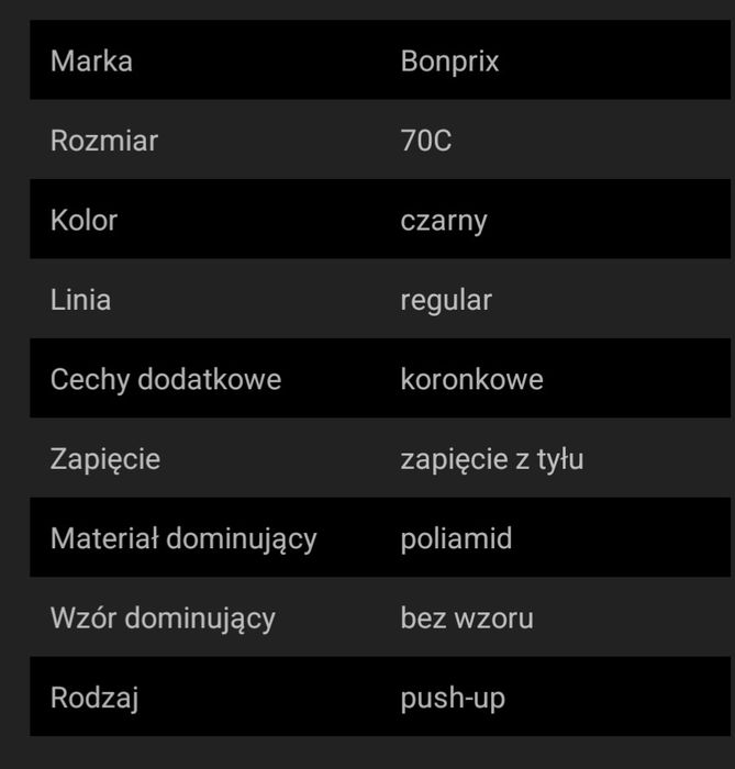 Biustonosz push-up 70C bodyflirt bonprix