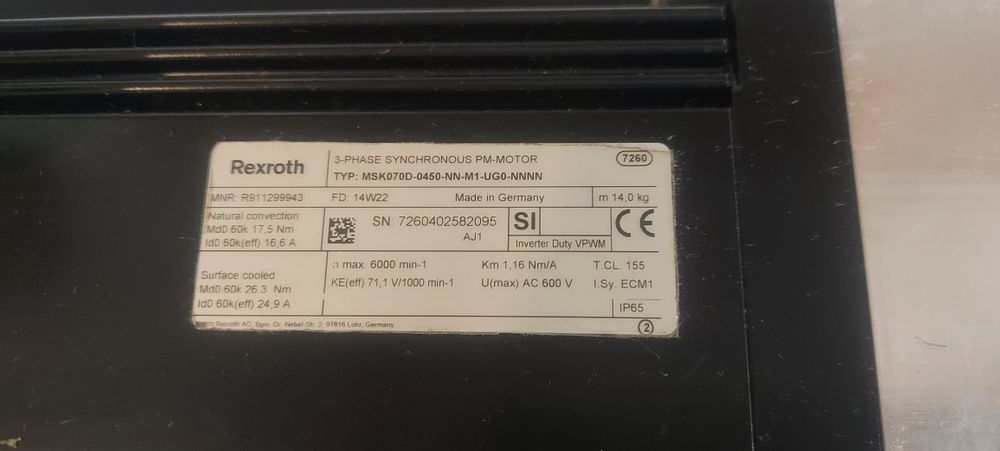 Serwomotor Rexroth MSK070D-0450-NN-M1-UG0-NNNN