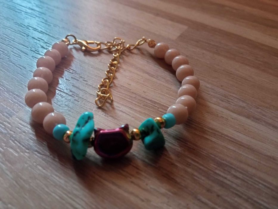 Bransoletka ochronna , oko proroka z naturalnymi kamieniami