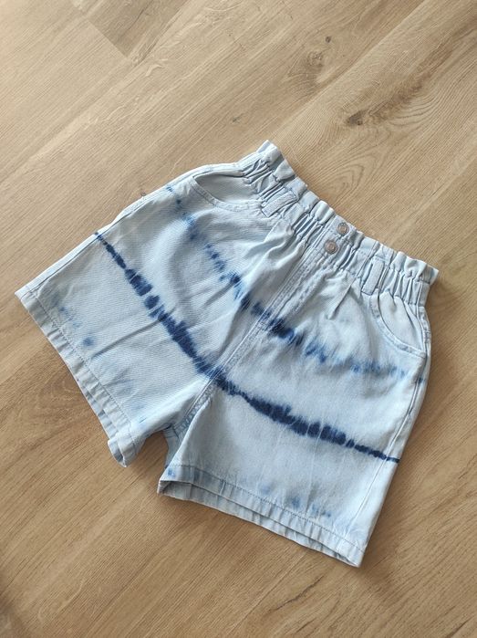 Jeansowe szorty paperbag XS
