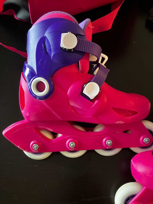 Patins em linha extensíveis do 30 ao 32, bom estado, com proteções