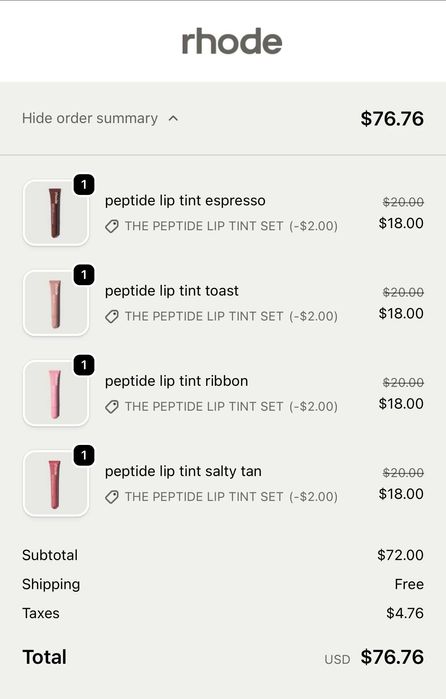 rhode пептидний тінт в відтінку salty tan