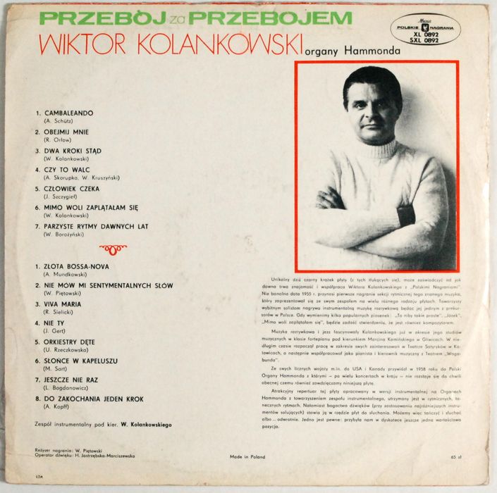 Wiktor Kolankowski - Przebój Za Przebojem (XL 0892)