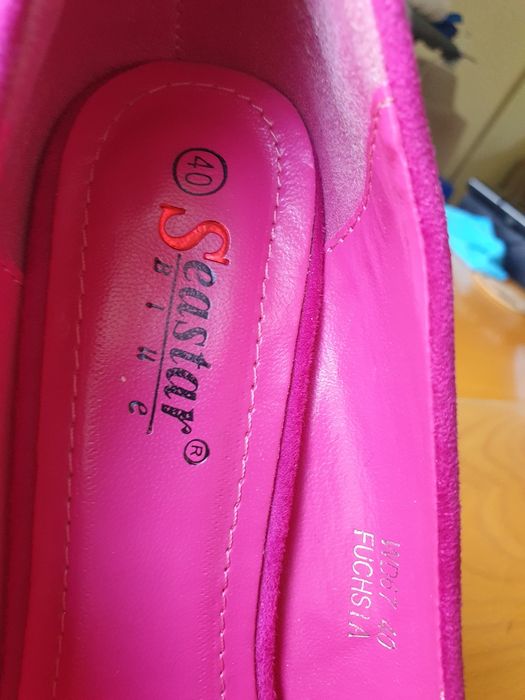Buty na wysokim obcasie różowe fuksja różowe Seastar rozm. 40