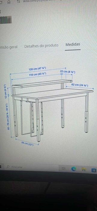 Mesa Gaming Ajustável Preta