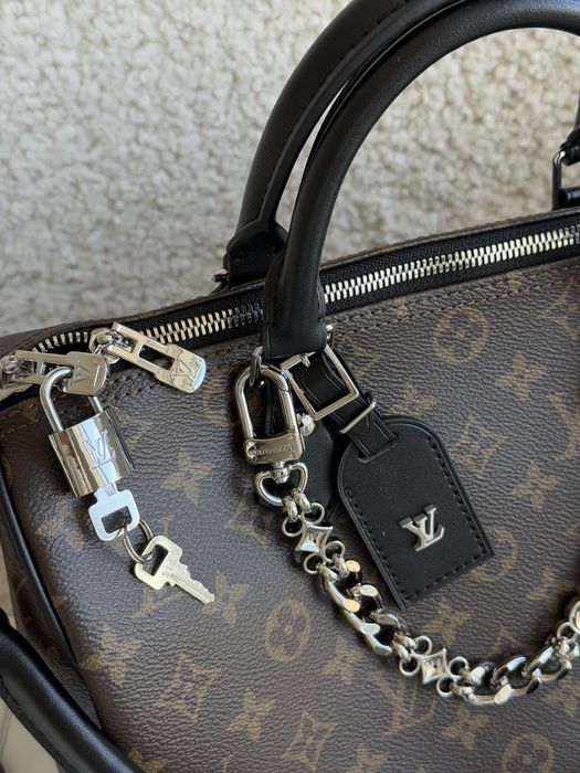 Сумка Louis Vuitton Speedy 30 Monogram Black Handbag, жіноча сумка луі вітон спиди 30