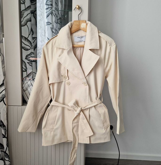 Krótki trencz damski XS